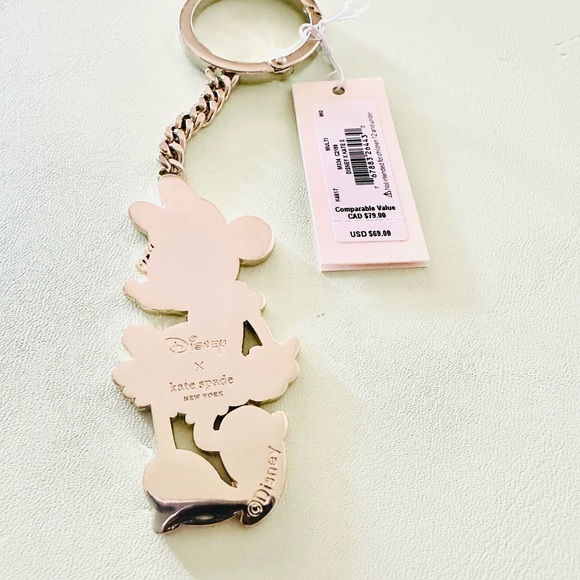 Kate Spade NEW in Dust Bag Disney Minnie Mouse Keychain & Bag Charm - Picture 4 of 7